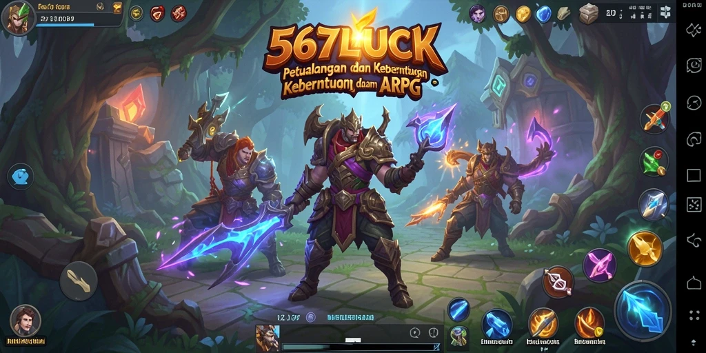 Tampilan gameplay menampilkan pertempuran seru di dunia fantasi ARPG.