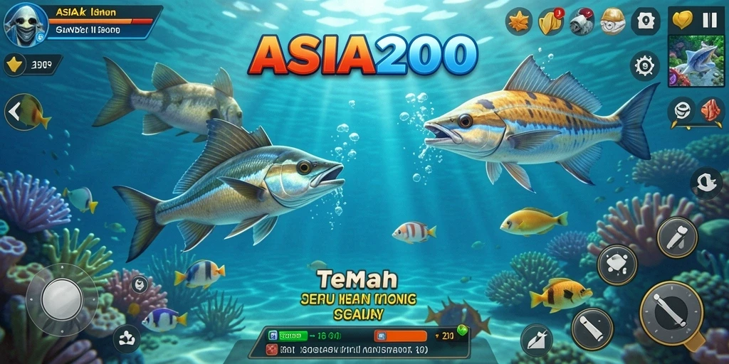 Screenshot utama gameplay Tembak Ikan ASIA200 yang seru.