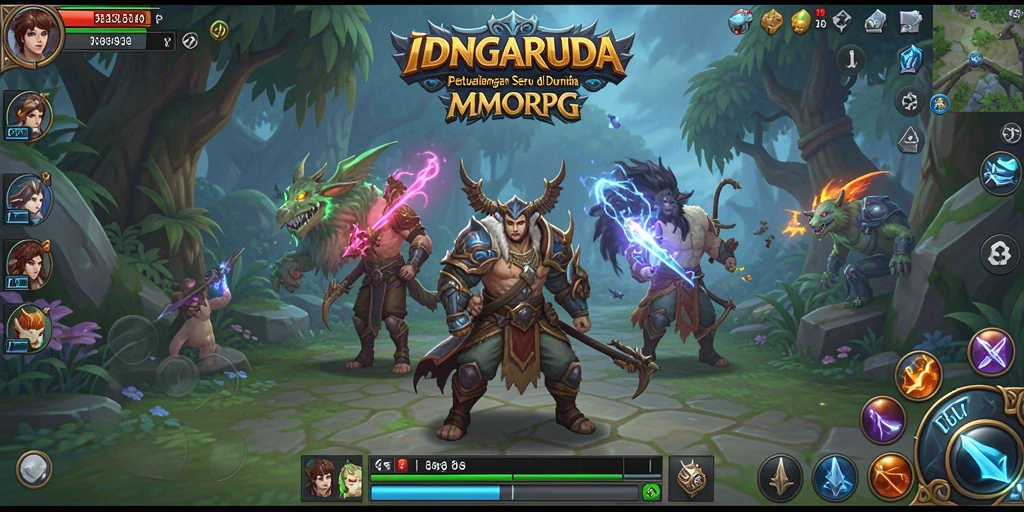 Tampilan seru gameplay IDNGARUDA dengan petualangan multiplayer MMORPG yang mendebarkan.
