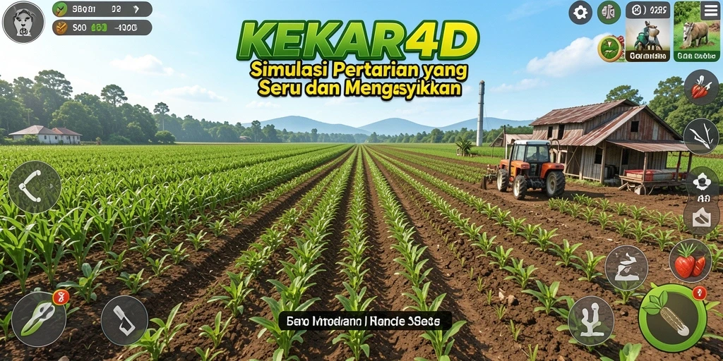 Tampilan gameplay pertanian di KEKAR4D yang menarik dan interaktif.