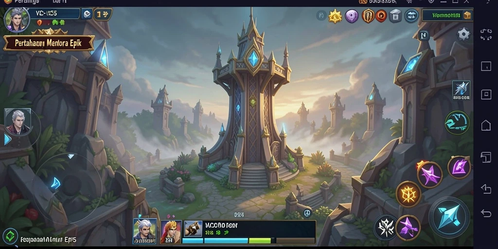 Tampilan menakjubkan dari gameplay VC55 dalam Tower Defense.